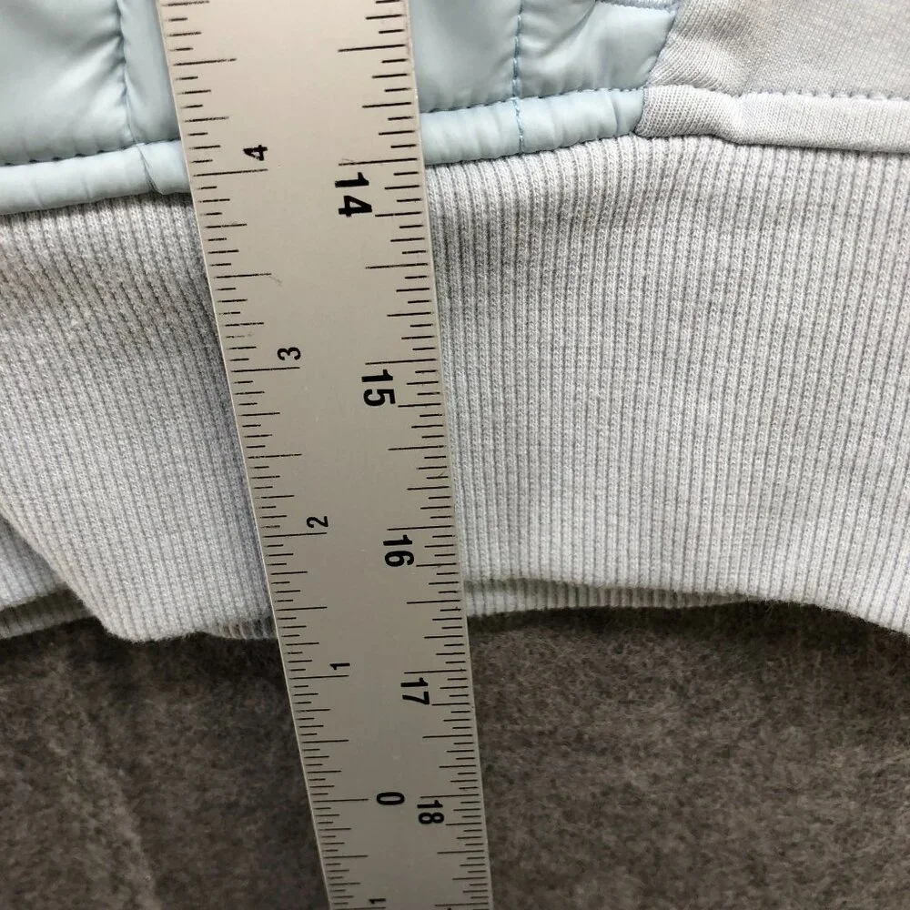 Old Navy Dynamic Fleece Jacket Girls Size L 10-12 Blue Hoodie Zip Quilted Active